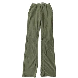 We The Free Womens Size 26 Jenny‎ High Rise Olive Green Corduroy Flare Pants